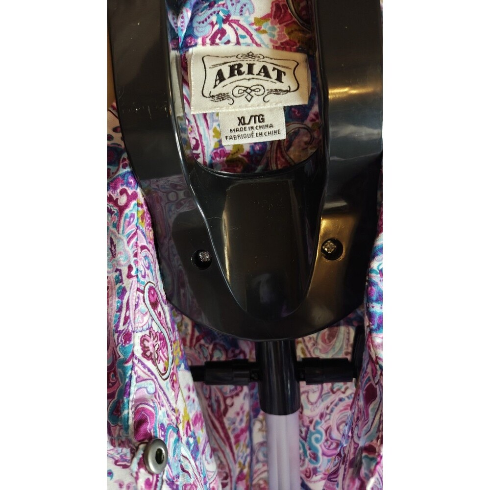 Ariat Shirt Women's XL Paisley Long Sleeve Pearl Snap Rodeo/Western Top